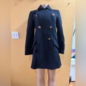 Vintage Coach Jacket  wood  Double-Breasted Black Pea Coat